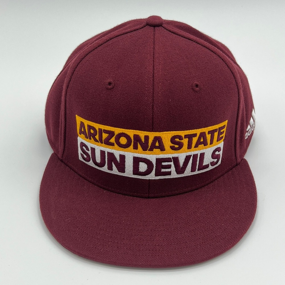 Adidas Arizona State Sun Devils Maroon Fitted Hat Cap Adult Mens